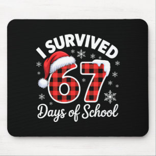 Funny Meme Six Seven Christmas I Survived 67 Days Mouse Mat