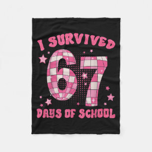 Funny Meme Six Seven Teacher I Survived 67 Days Of Fleece Blanket