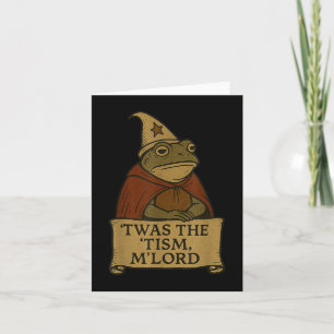 Funny Meme Tees Twas The Tism Mlord Card
