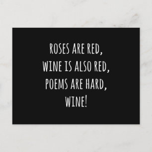 Funny Meme Valentines Day Wine Quote Drinking Desi Postcard
