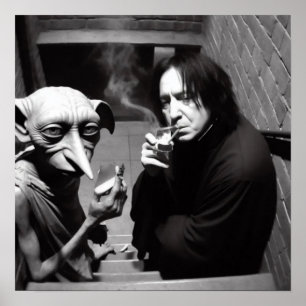 Funny memes movie hallowen bw  poster