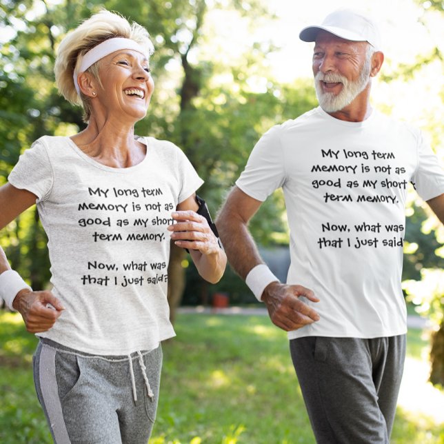 Funny Memory Lapse Brain Fade Unisex T-shirt (Funny Memory Lapse Brain Fade Unisex T-shirt Elderly couple)