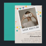 Funny Men 34th birthday invitations Fun Photo<br><div class="desc">Funny Men 34th birthday invitations Fun Photo</div>