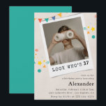 Funny Men 37th birthday invitations Fun Photo<br><div class="desc">Funny Men 37th birthday invitations Fun Photo</div>