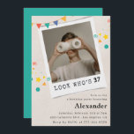 Funny Men 37th birthday invitations Fun Photo<br><div class="desc">Funny Men 37th birthday invitations Fun Photo</div>