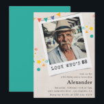 Funny Men 88th birthday invitations Fun Photo<br><div class="desc">Funny Men 88th birthday invitations Fun Photo</div>