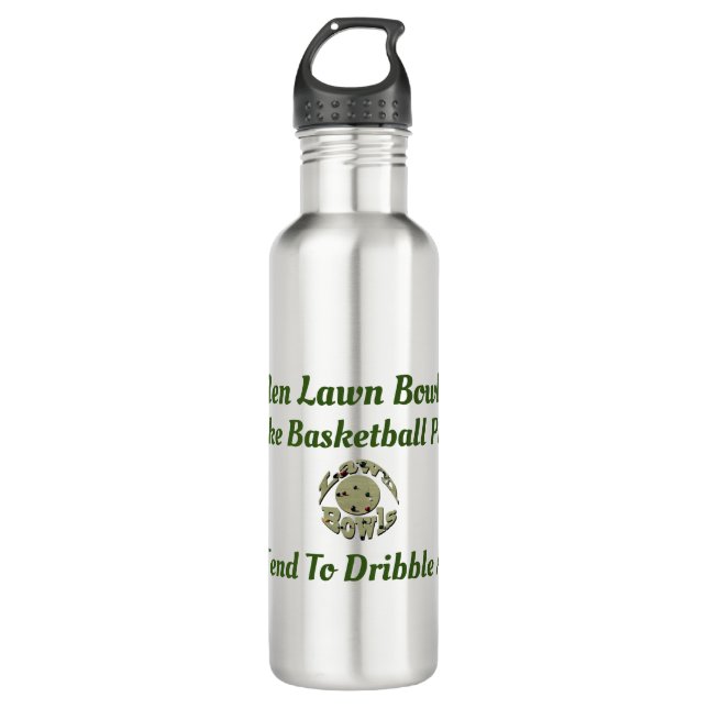 Funny Men Lawn Bowlers Are Like Basketball Player, 710 Ml Water Bottle (Front)