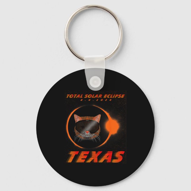 Funny Men Solar Eclipse 8 4 Cat Key Ring (Front)