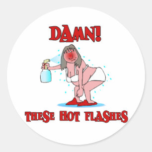 Funny Menopause Classic Round Sticker