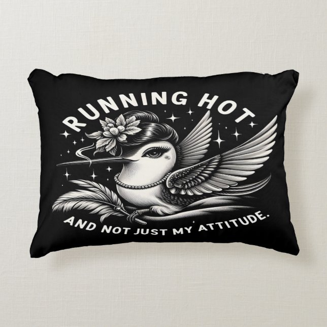 Funny Menopause Hot Flash Accent Pillow (Front)