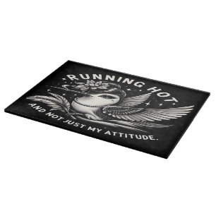 Funny Menopause Hot Flash Glass Cutting Board