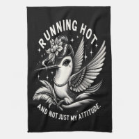Funny Menopause Hot Flash Kitchen Towel