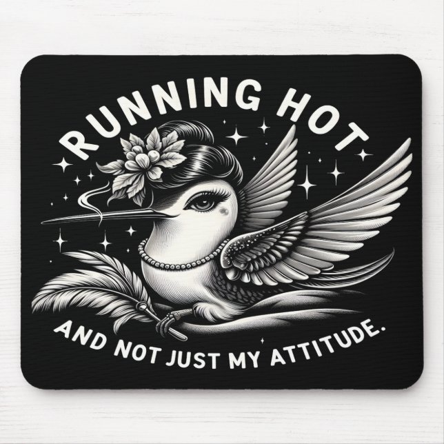Funny Menopause Hot Flash Mouse Pad (Front)