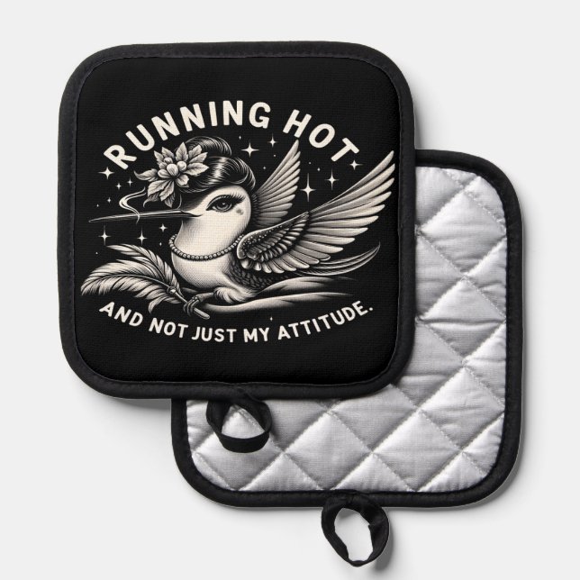 Funny Menopause Hot Flash Pot Holder (Front/Back)