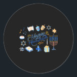 Funny Menorah Hanukkah 2025 Meowzel Chanukah Jewis Classic Round Sticker<br><div class="desc">Funny Menorah Hanukkah 2025 Meowzel Chanukah Jewish Women</div>