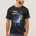 Funny Menorasaurus Rex Dinosaur Chanukkah Happy Ha T-Shirt<br><div class="desc">Funny Menorasaurus Rex Dinosaur Chanukkah Happy Hanukkah.</div>