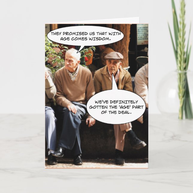 Funny Men's Birthday Card (Front)