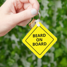 Funny Men's Caution Beard on Board Dad Joke Gift