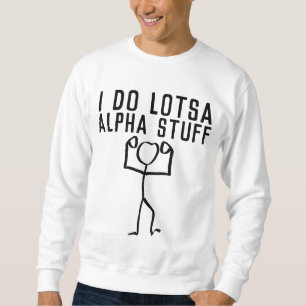 FUNNY MEN'S DAD ALPHA STUFF T-SHIRT SWEATSHIRT