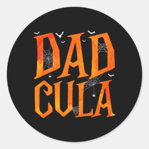 Funny Mens Dadcula Halloween Dad Costume Momster Classic Round Sticker
