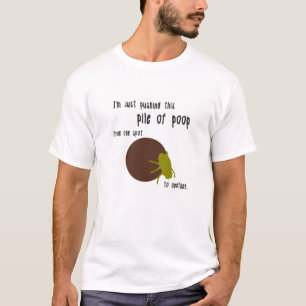 Funny men's dung beetle shirt