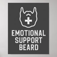 Funny Men's Emotional Support Beard Joke Gift Post