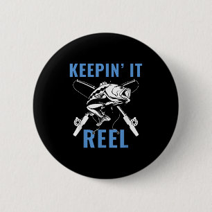 Funny Mens Fishing Graphic Fishing Saying Fisherma 6 Cm Round Badge