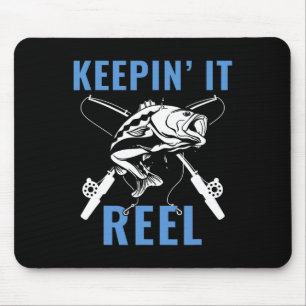 Funny Mens Fishing Graphic Fishing Saying Fisherma Mouse Mat