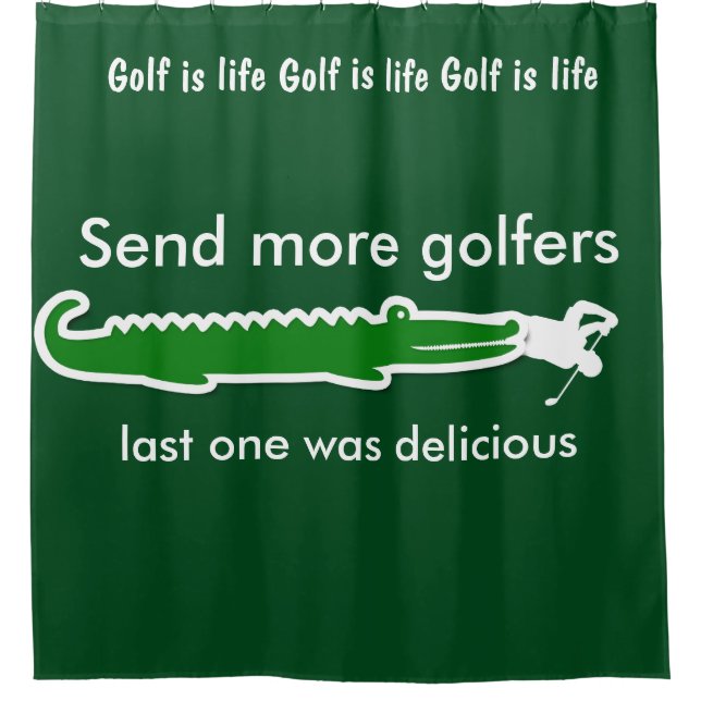 Funny Men's Golf Shower Curtains (Front)