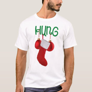 Funny Men's Hung Christmas Stocking and Balls T-Shirt