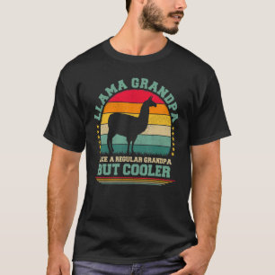 Funny Mens Llama Vintage Llama Grandpa Father's T-Shirt