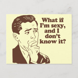 Funny Mens Retro Style Humour Postcard