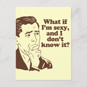 Funny Mens Retro Style Humour Postcard