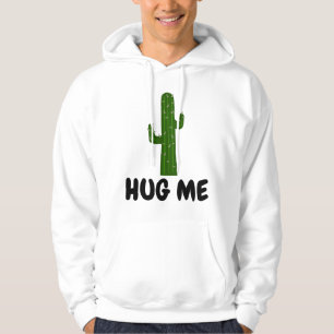 Funny Men's T-Shirts, HUG ME Cactus Hoodie