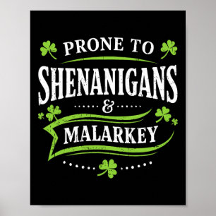Funny Mens Womens St Patricks Day Irish Patty's Sh Poster