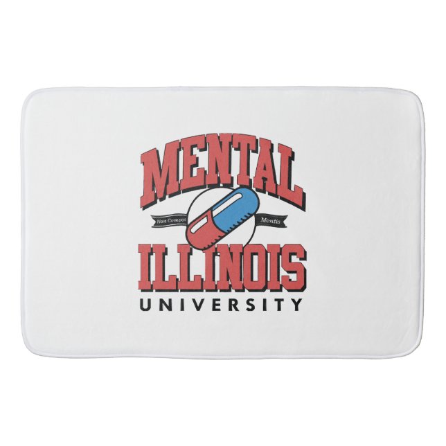 Funny Mental Health Bath Mat (Front)