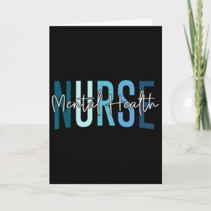 Funny Mental Health Nurse Psychiatric Nurse Psych Card