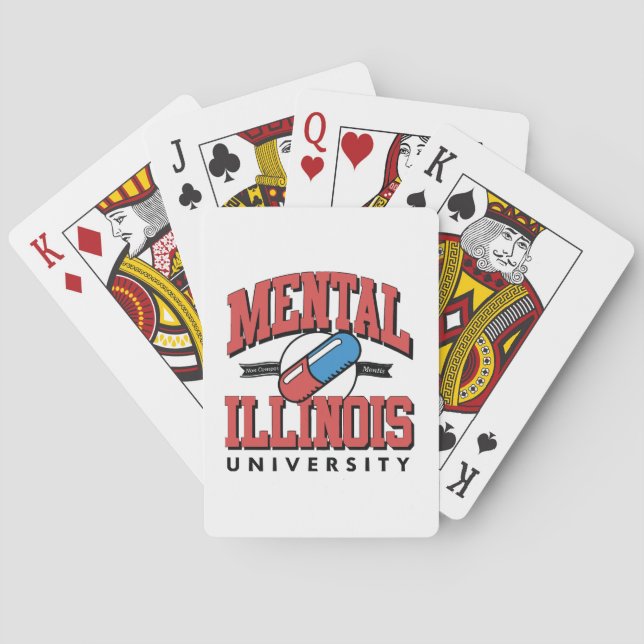 Funny Mental Health Playing Cards (Back)