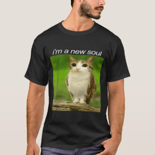 Funny Meowl Cat Owl Brainrot Cursed Internet Silly T-Shirt