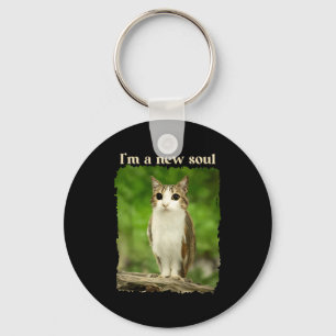Funny Meowl Meme, Cat Owl Meme Brainrot Gen Alpha  Key Ring