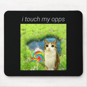 Funny Meowl Meme, Cat Owl Meme Brainrot Gen Alpha  Mouse Mat