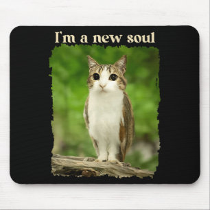 Funny Meowl Meme, Cat Owl Meme Brainrot Gen Alpha Mouse Mat