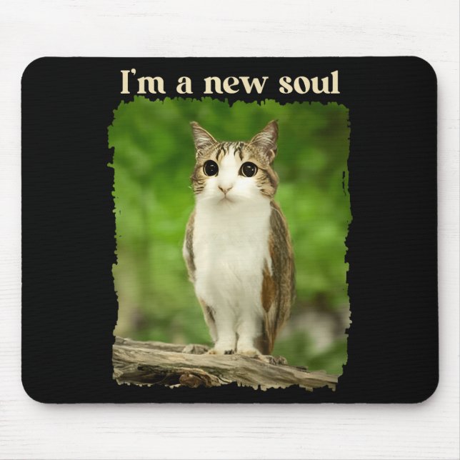 Funny Meowl Meme, Cat Owl Meme Brainrot Gen Alpha  Mouse Mat (Front)