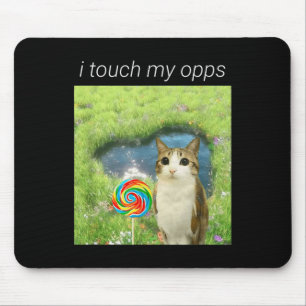 Funny Meowl Meme, Cat Owl Meme Brainrot Gen Alpha  Mouse Mat