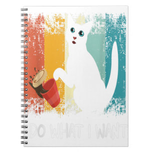 Funny Meowy cat lover Retro cat i do what i want c Notebook