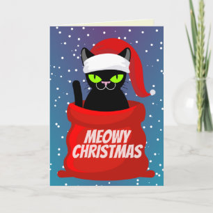 Funny Meowy Christmas Card