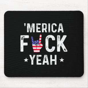 Funny Merica For Yeah 4th Of July Mouse Mat