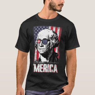 Funny Merica George Washington 4th Of July America T-Shirt