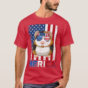 Funny Merica Guinea Pig American Flag Patriotic 4t T-Shirt