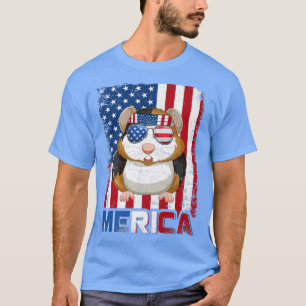 Funny Merica Guinea Pig American Flag Patriotic 4t T-Shirt
